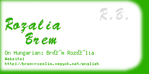 rozalia brem business card